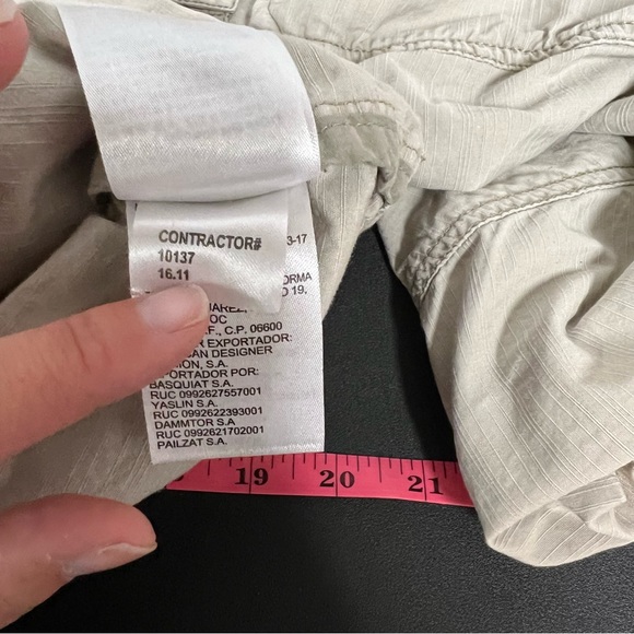 Calvin Klein Jeans beige utility jacket womens size L button zip up - Picture 15 of 16